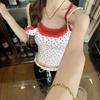 Летний женский новый топ-жилет на бретелях в стиле BM Spice Girls, чистое желание, сексуальное кружево, цветочный, имитация двойки