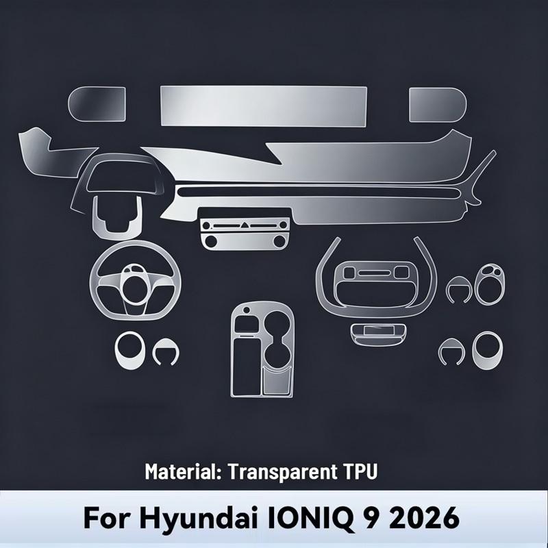 Защитная внутренняя пленка Антицарапина Для HYUNDAI IONIQ 9 2026 Приборная панель автомобиля Навигация TPU Экран центральной консоли Аксессуары