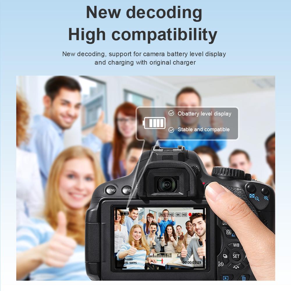 Двухканальное зарядное устройство R7 с 4 батареями EN-EL14/EN-EL14a для Nikon D3100-D5300, ЖК-дисплей и USB-кабель в подарок