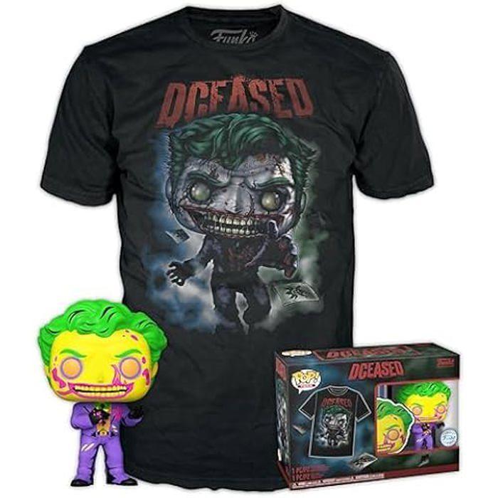 T-Shirt avec Figurine - Funko - Joker CC - XL - DC Comics - Cadeau pour Fans de Batman