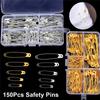150Pcs/Box 27/32/38/45/55mm Safety Pins DIY Sew Brooch Durable Sewing Tools  for Clothes Sewing