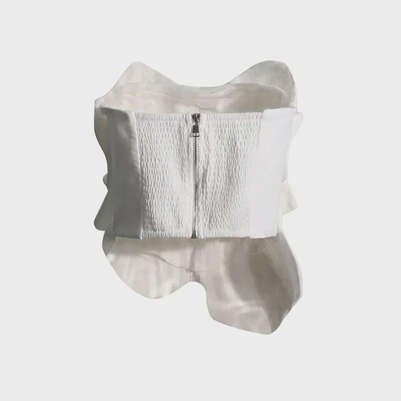 Женский жилет-труба с цветочным принтом 2025 года — трехмерный дизайн, летняя мода