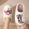 Women's Indoor Warm Slippers - Cross-Border Winter Floral Cotton Boots