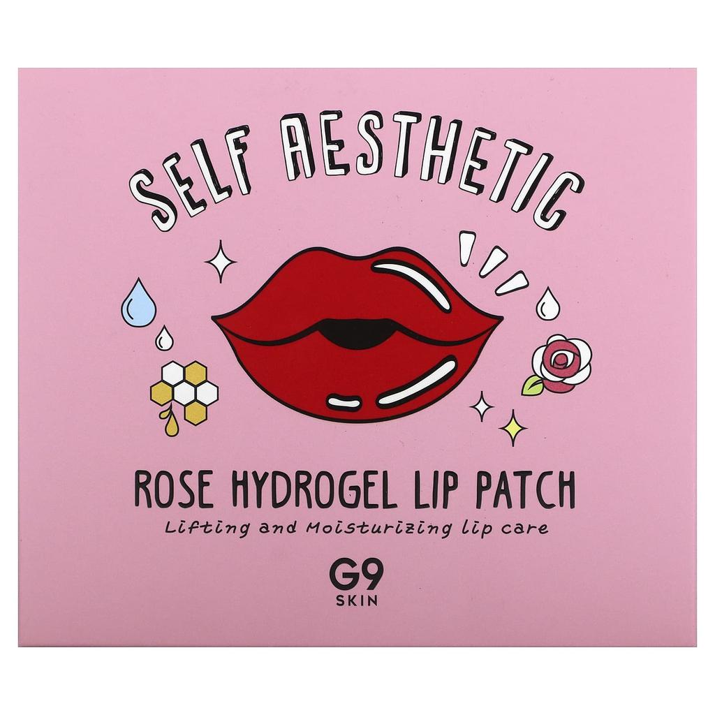 G9SKIN Self Aesthetic, гидрогелевый пластырь для губ с розой, 5 упаковок, 3 г (0,10 унции)