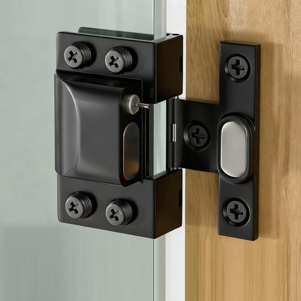 Cabinet Door Hinges Stainless Steel Hydraulic Damper Buffer Soft Close Frameless Glass Door Cabinet Clamp For 5-8mm Door Hinge