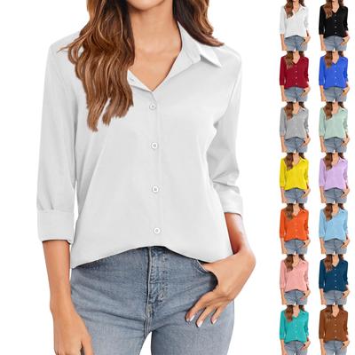 Женская футболка с принтом, женская рубашка на пуговицах с длинным рукавом, блузка, повседневные топы