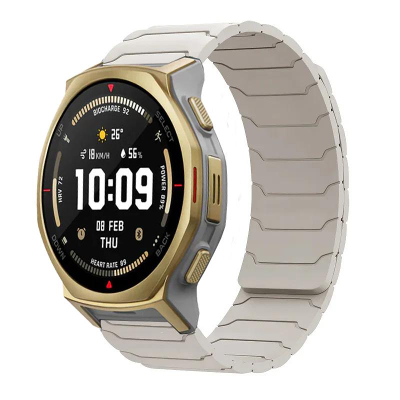 Магнитный силиконовый ремешок 20/22 мм для Amazfit T-Rex3 Pro 48/44 мм Helio Balance 2 Bip 6 Удобный браслет Amazfit Active 2