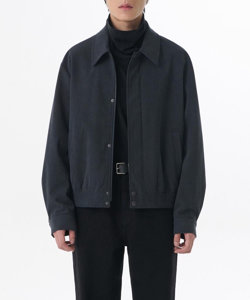 Musinsa Standard 14W Corduroy Minimal Blouson Jacket [Iron Grey]