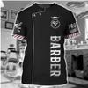 Barber Shop Men's T-shirts Hairdressing Women's Clothing Vintage Hairdresser Uniforms Tees Work Custom Products Supplies