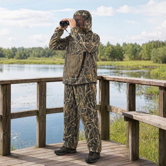 Camouflage Mosquito Suit for Men Women, Insect Mosquito Protection Jacket And Pants, Mosquito Proof Clothing with Mesh Hood for Outdoor Camping