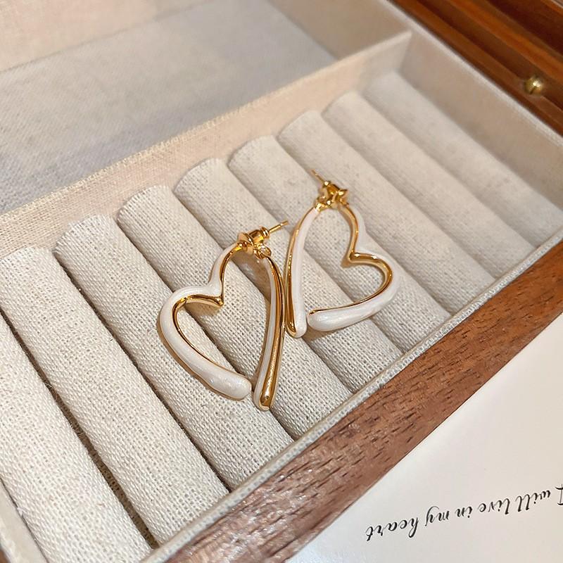 Серьги Love с геометрическим рисунком, простые серьги с цветами, модные серьги с темпераментом, элитные серьги, подарки