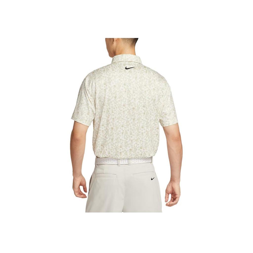 Nike Мужская футболка поло с коротким рукавом и логотипом, топы, светло-слоновая кость HM5795110