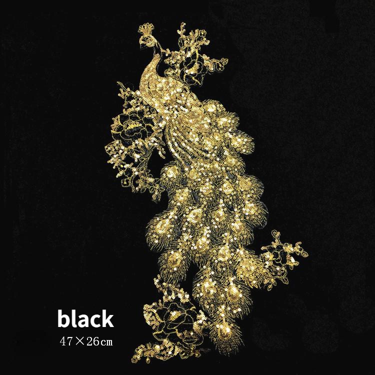 Ткань с вышивкой Феникса, нашивка, декоративные аксессуары, клейкие нашивки на спине павлина, юбка, декоративные наклейки