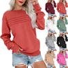 Women's Fashionable Long-sleeved Pullover And Solid-color Sweatshirt