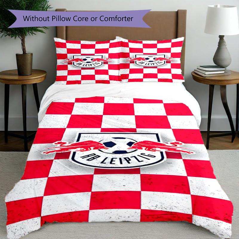 3pcs Duvet Cover Set (1*Duvet Cover + 2*Pillowcase, Without Core), RB Leipzig Print Bedding Set, Bedroom Decor, All‑Season, Birthday Gift