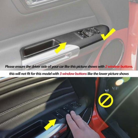 Синяя накладка на кнопку стеклоподъемника внутреннего управления для Ford Mustang 15+