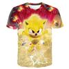 2025 MINISO The Summer New Style Sonic T-shirt Kids Clothing Boys Cartoon Game Sonic Boys Clothes Children T-shirt Clothes for Girls