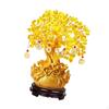 Chinese Money Tree Collectible Sculpture Feng Shui Potted Ornament Lucky Artificial Bonsai for Desk