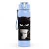 1PC Black Cat Coffee Mug Print 750ml Color Plastic Sports Water Bottle Leakproof Flip Straw Lid Suitable for Sports Office Home Use