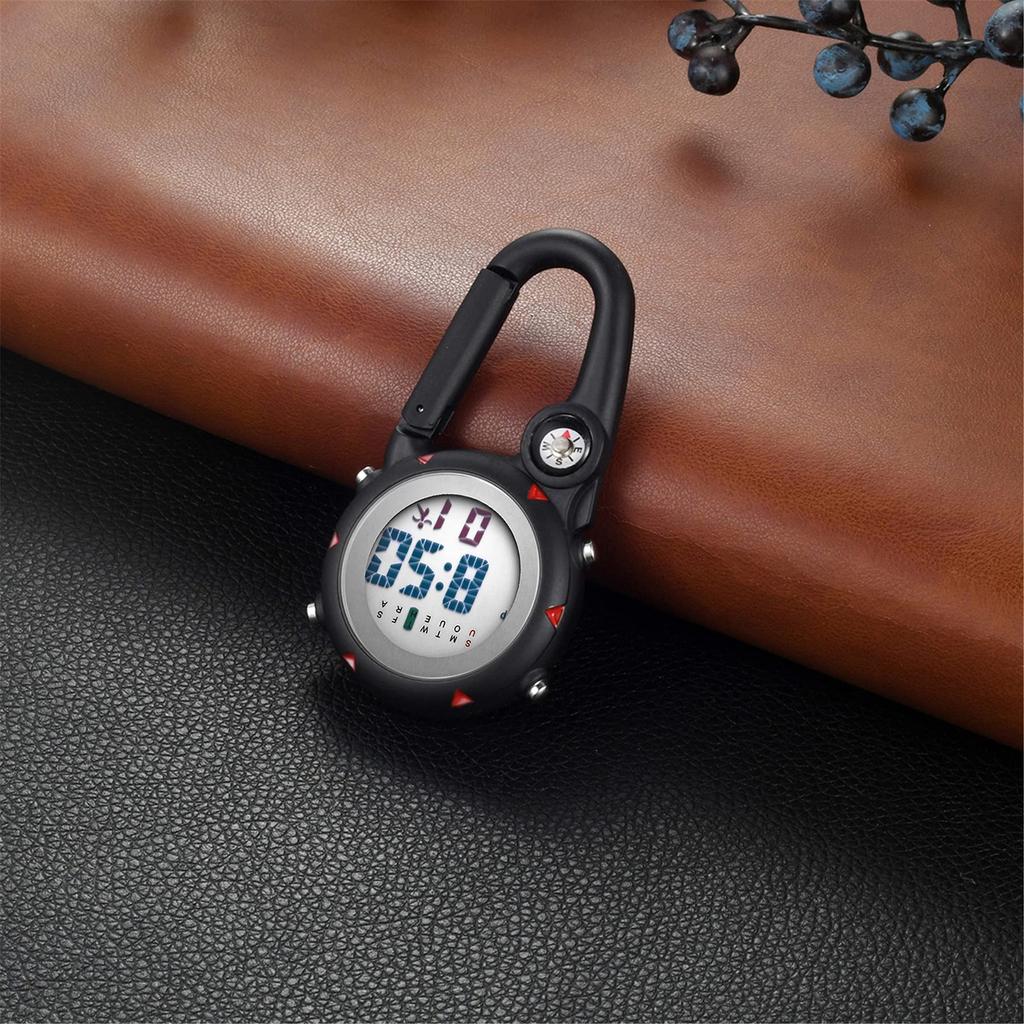Lancardo Carabiner Watch Waterproof Carabiner Watch Pocket Watch Analog Luminous Keychain Watch Clip Pocket Watch E1 Men's Women's