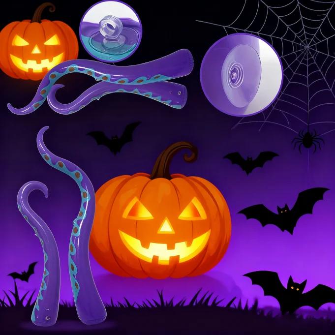 Надувные щупальца осьминога на Хэллоуин, ПВХ украшение для окна, для помещений и улицы, украшения для вечеринки на Хэллоуин, реквизит для двора дома с привидениями