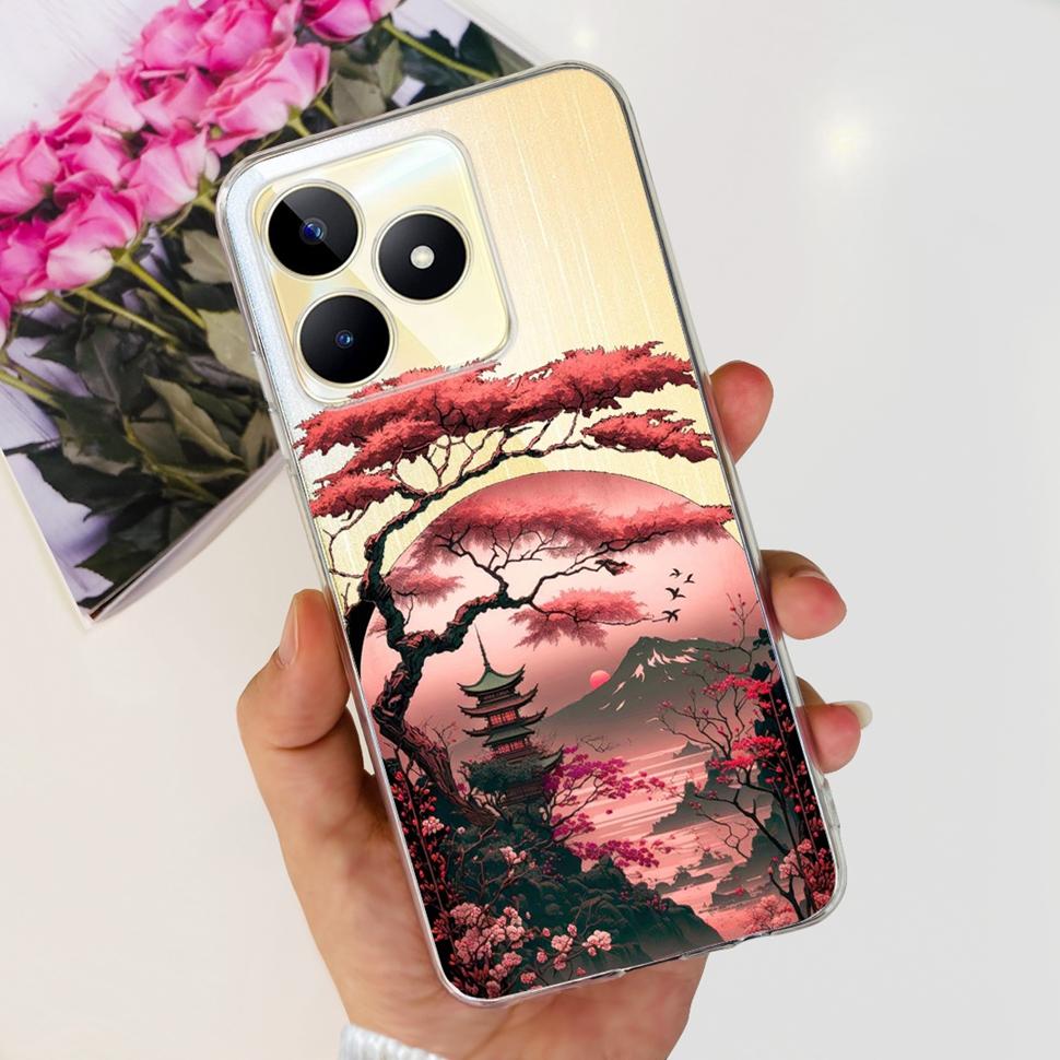For Realme Note 50 Cases RMX3834 Colorful Painted Cover Soft Silicone Phone Cases For Oppo Realme Note 50 Note50 TPU Fundas