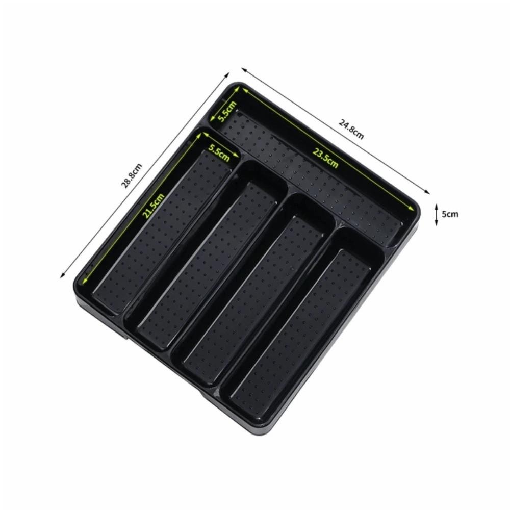 Quality 4/5 Compartments Cutlery Organizer Rectangle Easy Clean Spoon Fork Separation Box Utensil Tray Kitchen