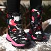 Winter Children's Velcro and Fleece Warm High Top Cotton Shoes Snow Boots Boys' and Girls' Short Boots High Boots