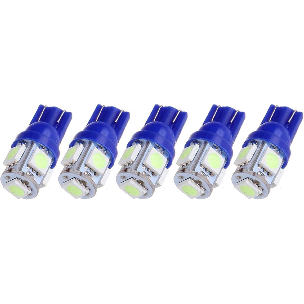 cciyu 5 Pack T10 168 194 wedge 5-5050-SMD Ice Blue LED Bulbs Replacement fit for Cab Marker Light lamps combo 1999-2012 For Ford F250 Super Duty F350