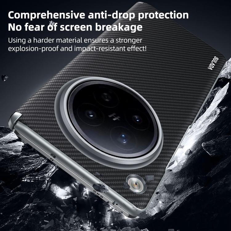 Защитный чехол для OPPO Find N6 5G SULADA 600D с текстурой кевлара, противоударный чехол из поликарбоната