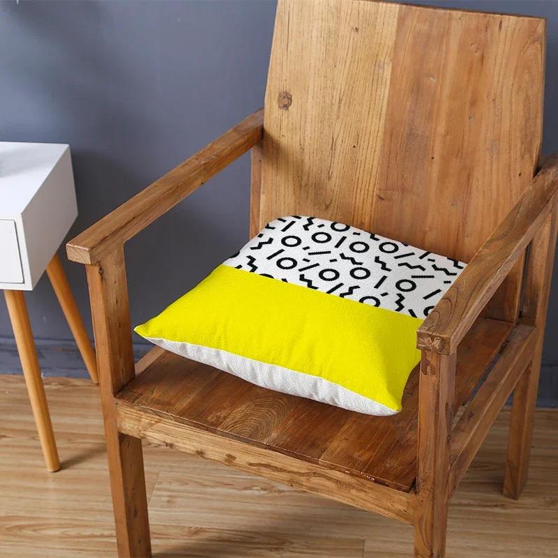 Летняя желтая наволочка с принтом листьев ананаса Домашний декор 100% полиэстер Наволочка для дивана Funda Cojin 45*45 Подушки