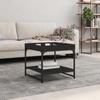 VidaXL Coffee Table Black 49.5x49.5x45 Cm Engineered Wood 832808