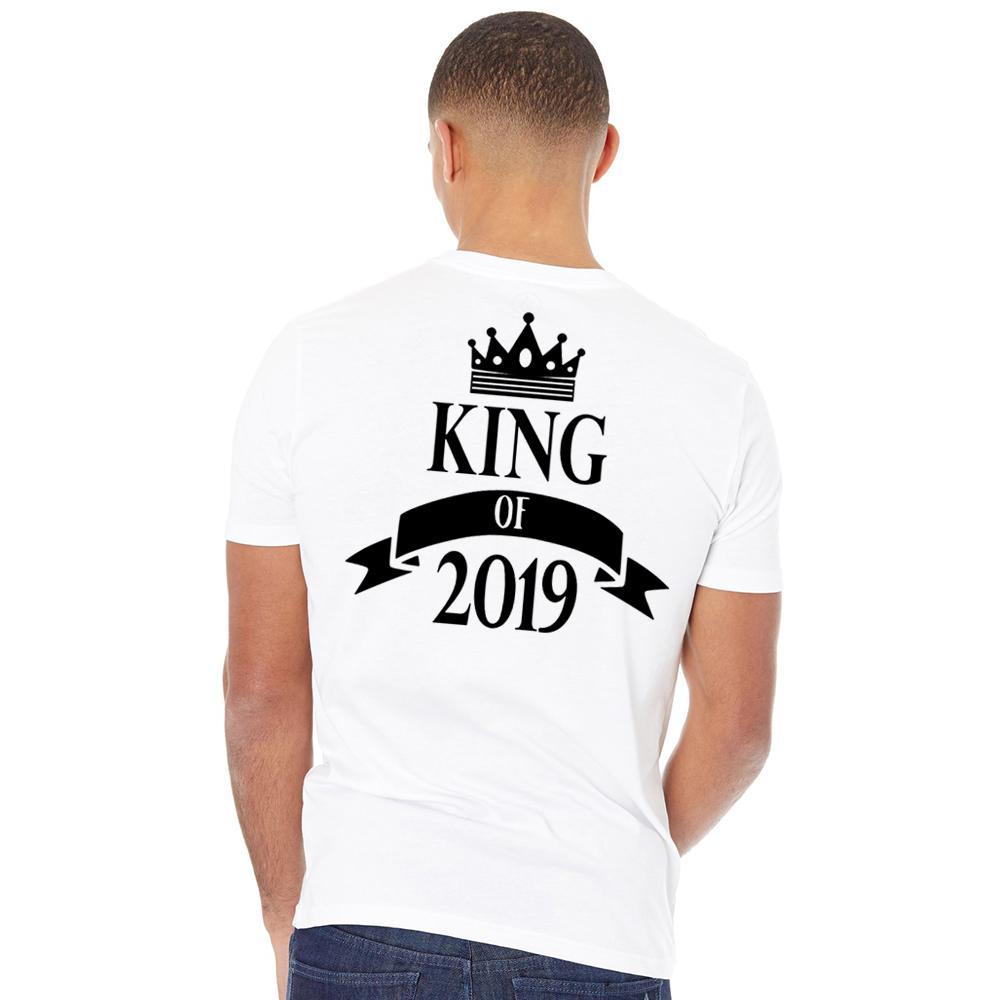Years Couple Shirts King Queen Of Couples T Shirt Crown Printing Couple Clothes Summer
