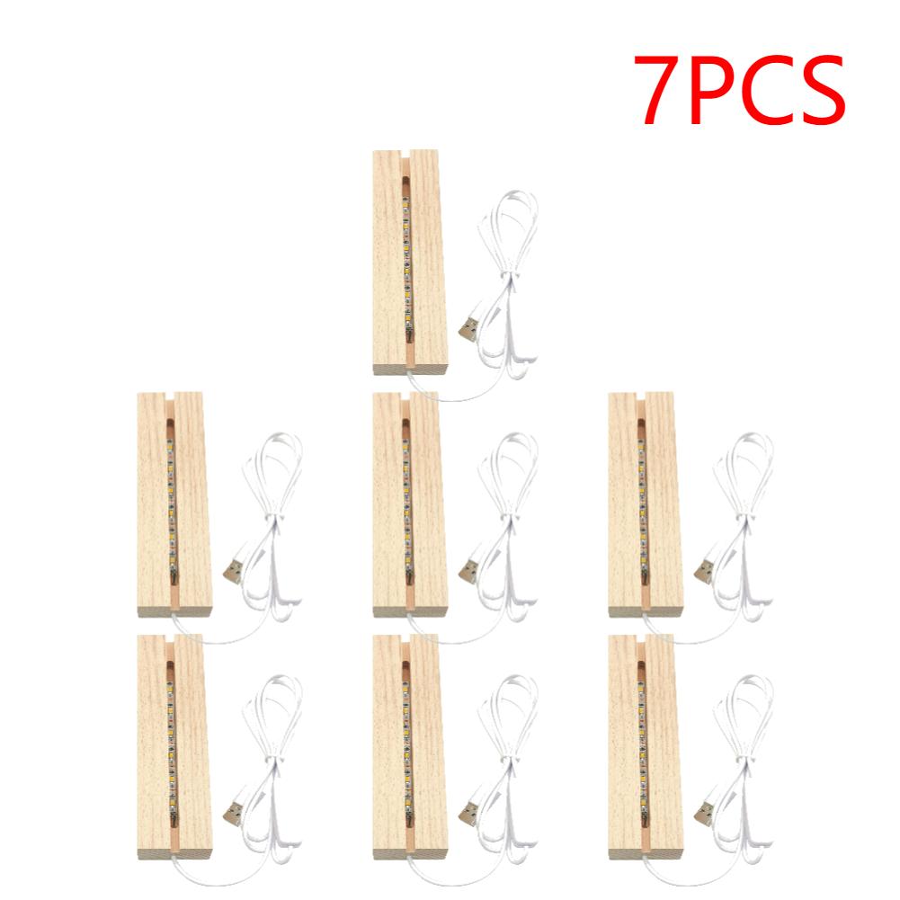 1-10 шт. Светодиодная деревянная подставка для дисплея, хрустальная деревянная подставка с подсветкой, акриловая основа для световой пластины, USB деревянная основа для смолы, художественный свет