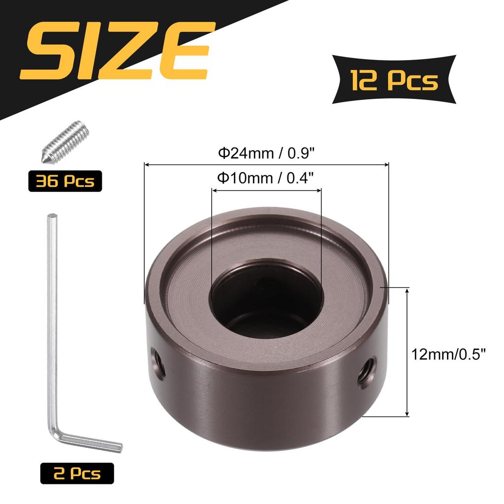 uxcell 12pcs Foot Switch Toppers Guitar Pedal Button Caps Metal Foot Switch Top Covers for Inch Guitar Effect Pedal Gray 3/8 Buttons,