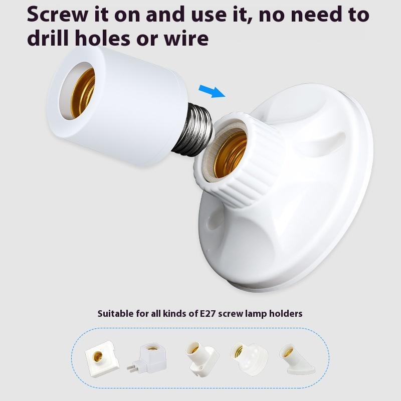 E27 60 Вт Беспроводной пульт дистанционного управления Умный таймер Выключатель Патрон для лампы 110 В 220 В Дом Несколько светильников Детская комната Спальня Таймер Выключатель