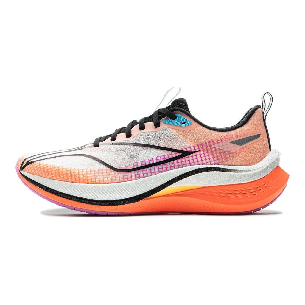 Li Ning Red Hare 7 Pro Амортизирующие Нескользящие Низкие Тренировочные Спринтерские Беговые Кроссовки Мужские Белый Оранжевый ARPU001-18