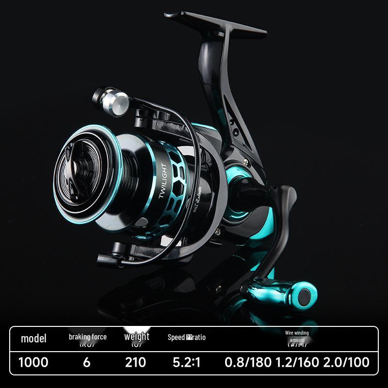 Катушка спиннинговая Haotun Zero-Gap с двойной рукояткой: 5,2:1 Дальний заброс, Ловля кальмара и микрообъектов.