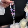 Colorful Five-Pointed Star Phone Chain High-End Butterfly Tassel Pendant New UV Bead Flower Ball Crystal Bead Keychain