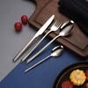 Креативный набор ножей, вилок и ложек для ресторана, столовый нож, нож для стейка, утолщенная ковка, клубный банкет, 4 шт.
