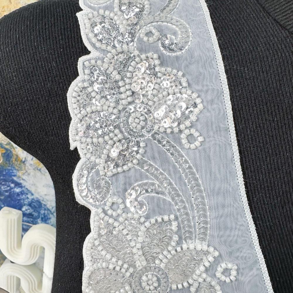 Organza Embroidery Dingzhu Shawl Collar Lace Up Shawl Detachable Shirt Collar Women's Lace Collar