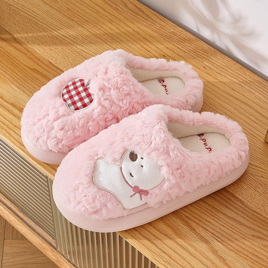 Cute Cartoon Cotton Slippers 2025 Winter New Indoor Home Plush Warm Plush Slippers