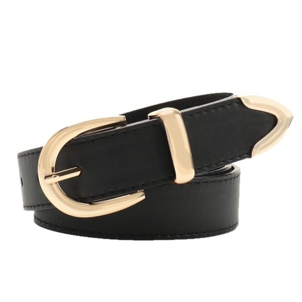 Punk Women Waistband Metal Trousers Belt Fashion PU Leather Belt Female