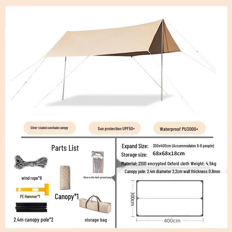 FTLY Outdoor Camping Sunshade Tarp