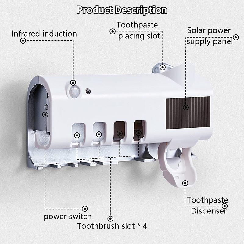 Световая энергия, зарядка, УФ-подставка для дезинфекции зубных щеток, автоматическая зубная паста, сжимающая артефакт, специальные интеллектуальные принадлежности для ванной комнаты