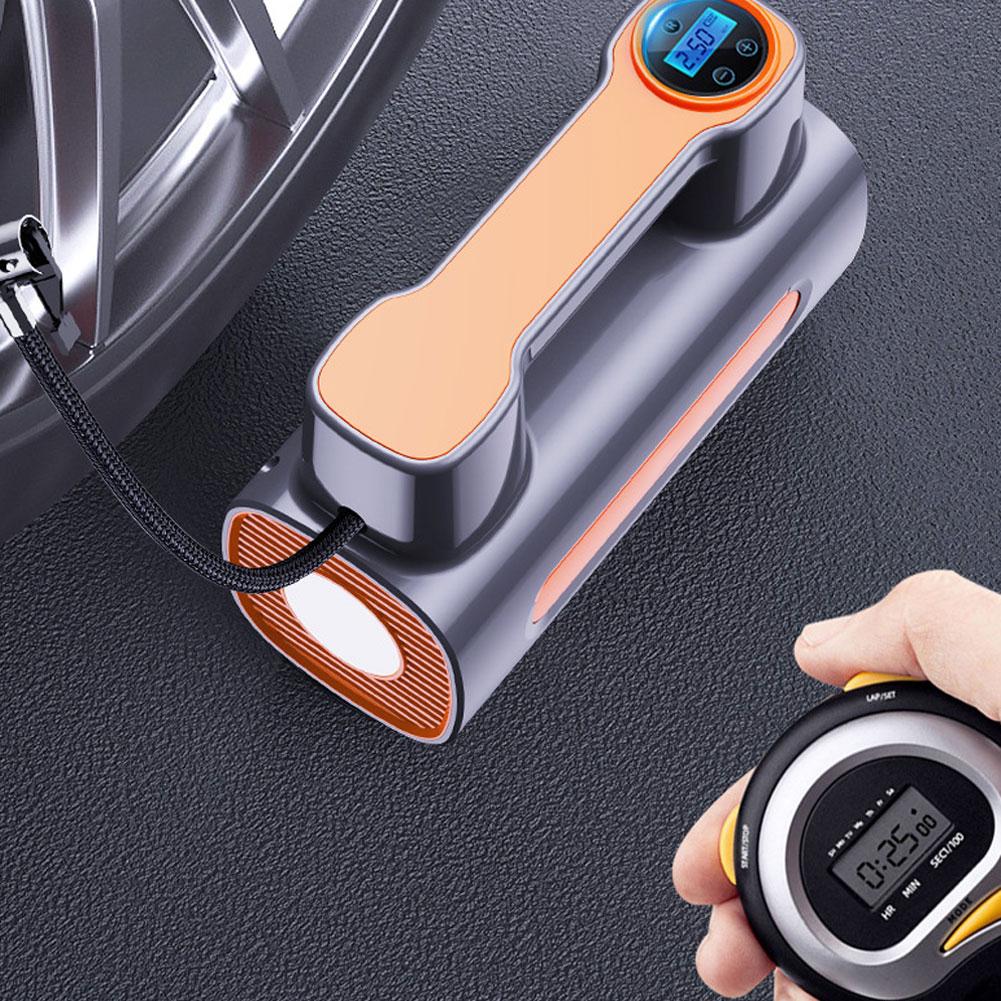 DC12V Tire Inflator Portable Air Compressor Smart Tire Pump With Pressure Gauge Emergency LED Light For Car Tires Bicycles