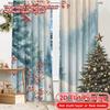 2pcs, 2D FLAT PRINTING Curtains (Without Rod) Winter Serenity(3) Digital Printing On Holiday Curtains Yarn Curtains Decorations