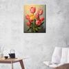 Tulip DIY Paint by Numbers for Adults Flower Leaves DIY Digital Oil Painting Acrylic Paint Leisurely Painting Kits Canvas Wall Art Colorful Flower