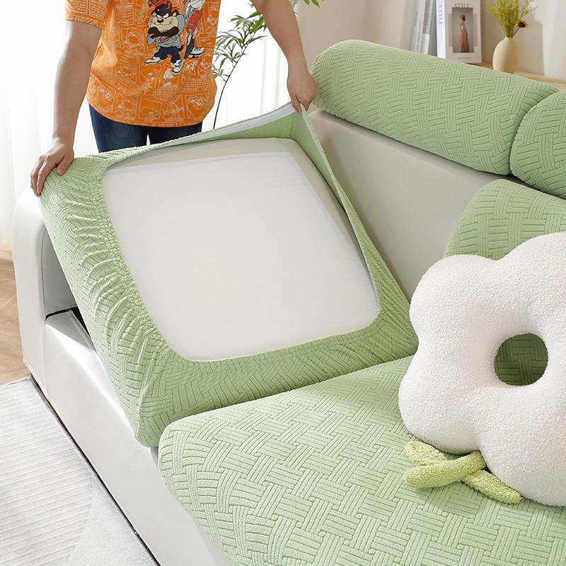 Универсальный нескользящий эластичный чехол для дивана - Однотонный, всесезонный чехол-протектор для подушек с полной оберткой