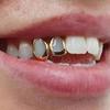 1 Piece Gold Color Daily Wearable Tooth Jewelry Dental Grillz Hip Hop Hollow Heart Tooth Grillz For Women